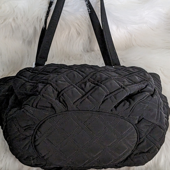 Vera Bradley NWOT 🌸Glenna Tote Purse Handbag Classic Black Microfiber - Picture 9 of 12